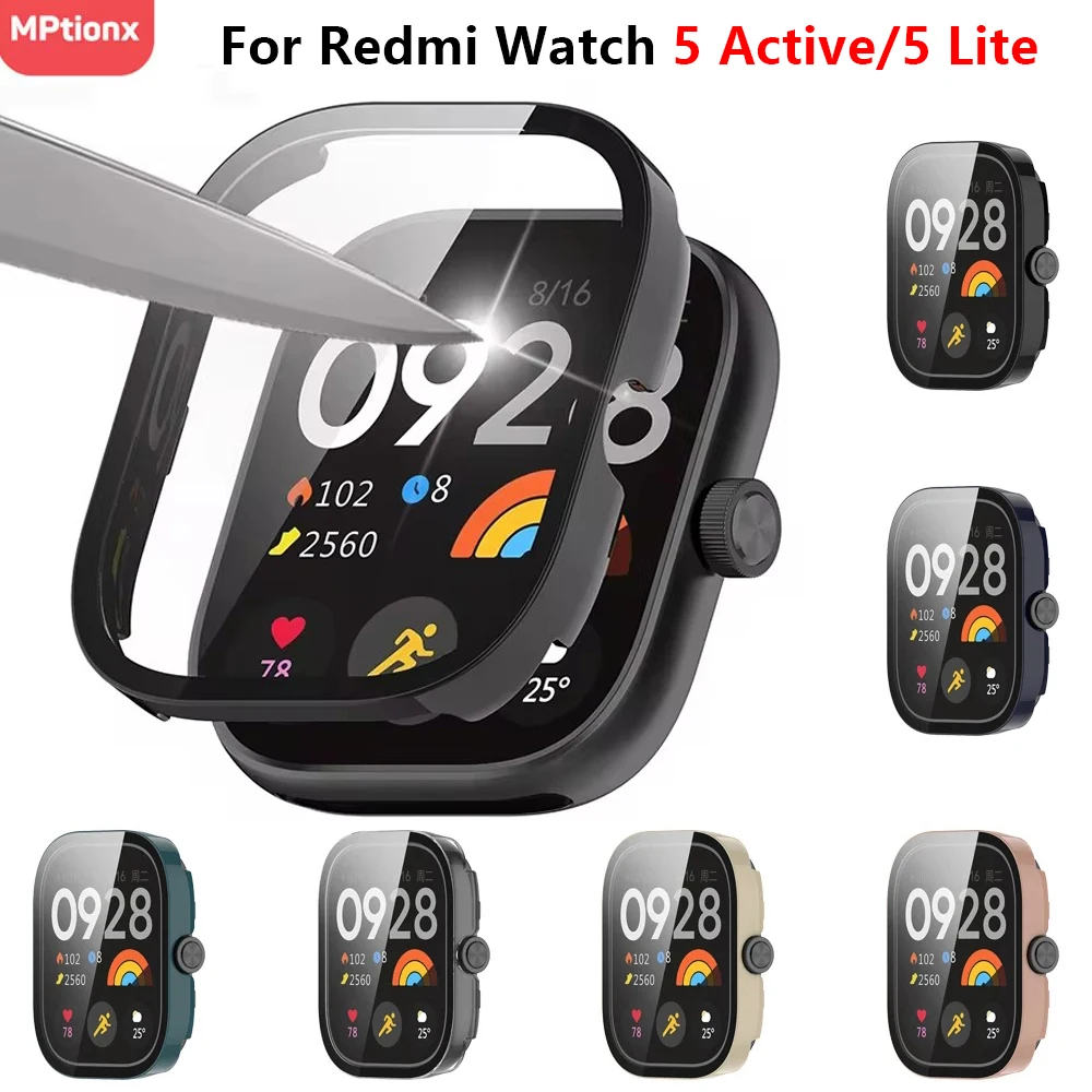 PC Case+Glass for Xiaomi Redmi Watch 5 Active Screen Protection Anti-Scratch Film Bumper Protective Cover for Redmi Watch 5 Lite
PC Case+Glass for Xiaomi Redmi Watch 5 Active Screen Protection Anti-Scratch Film Bumper Protective Cover for Redmi Watch 5 Lite