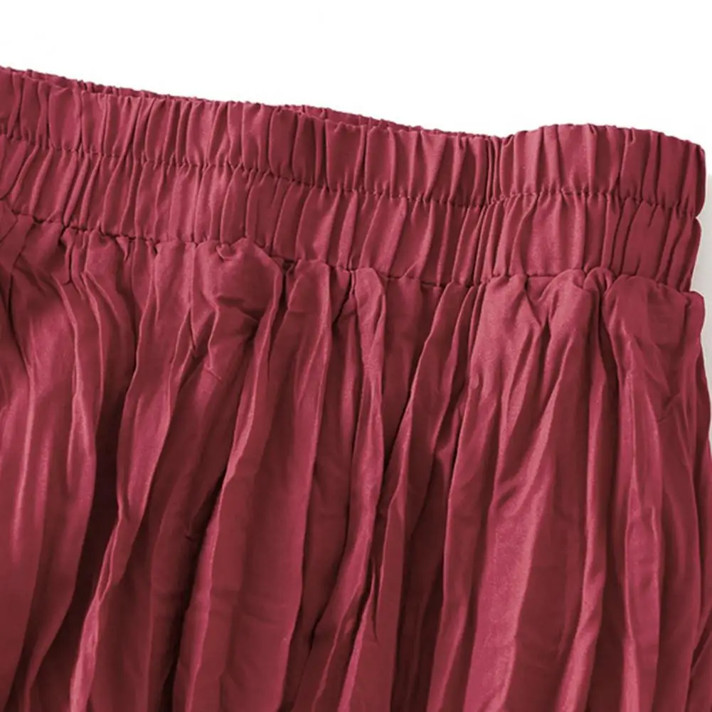 Pleated Hem Skirt Elegant Women's Maxi Skirt High Waist A-line Pleated Hem Solid Color Glossy Texture Ankle-length for Work
Pleated Hem Skirt Elegant Women's Maxi Skirt High Waist A-line Pleated Hem Solid Color Glossy Texture Ankle-length for Work