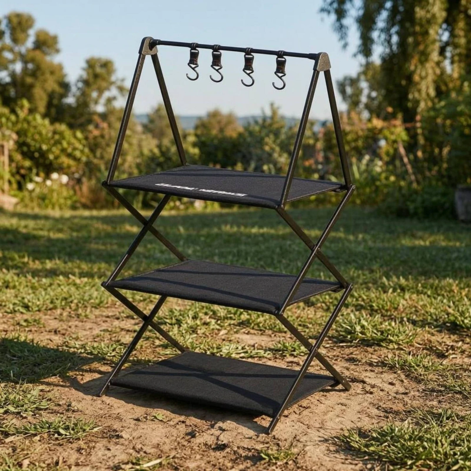 Folding Multi-Tier Rack Space-Saving Camping Storage Rack Folding Camping Shelf Sturdy Metal Frame
Folding Multi-Tier Rack Space-Saving Camping Storage Rack Folding Camping Shelf Sturdy Metal Frame