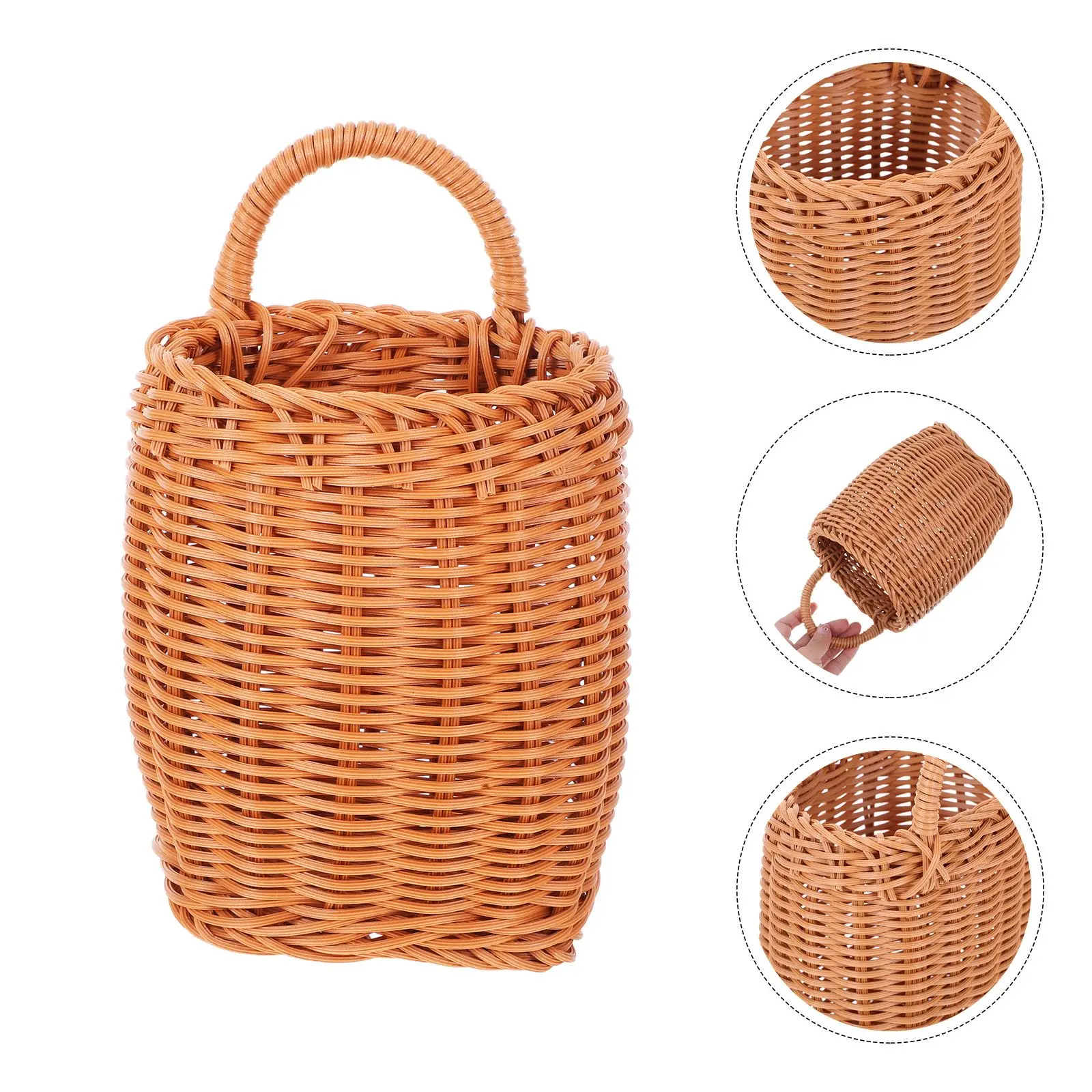 Hanging Basket Front Door Storage PP Plastic Brown Tall Kitchen Wall Decor Flower Vase Dry Home Pastoral Style Fruit Vegetable
Hanging Basket Front Door Storage PP Plastic Brown Tall Kitchen Wall Decor Flower Vase Dry Home Pastoral Style Fruit Vegetable