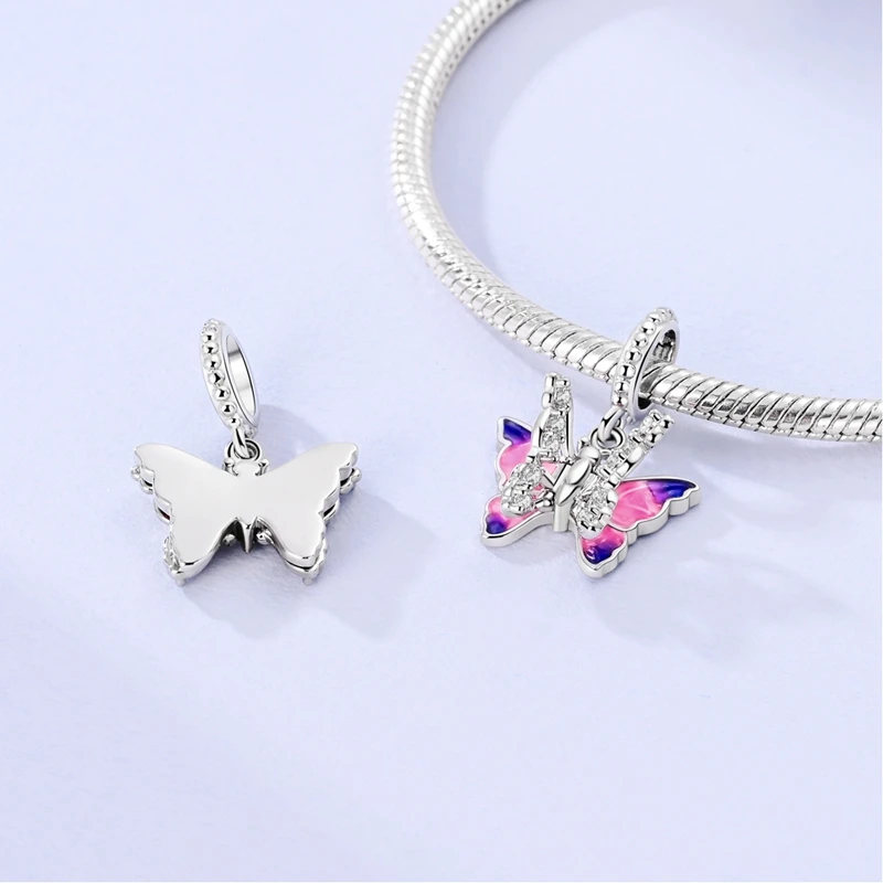 New 925 Sterling Silver Dancing Butterfly Charms Pendant Fit 3mm Original Bracelet DIY Women Exquisite Birthday Jewelry Gifts
New 925 Sterling Silver Dancing Butterfly Charms Pendant Fit 3mm Original Bracelet DIY Women Exquisite Birthday Jewelry Gifts