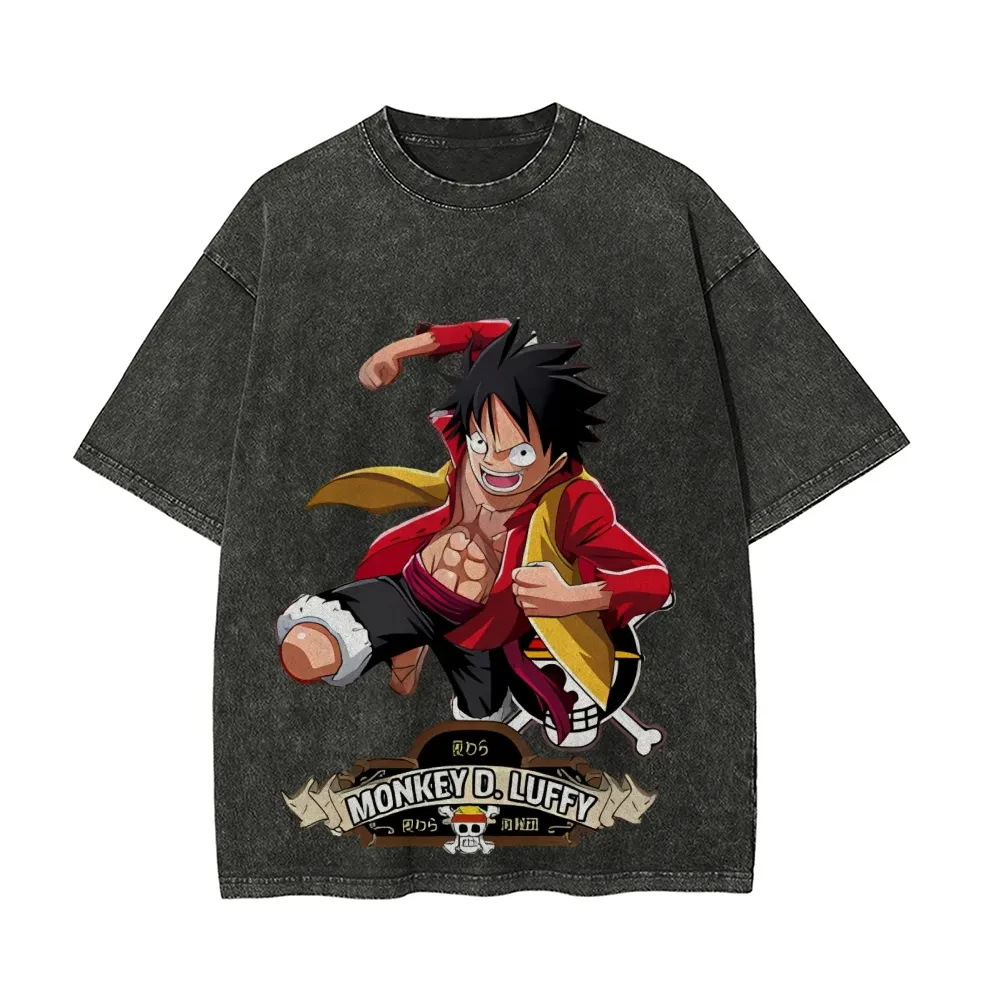 ONE PIECE Printed Short Sleeve T-Shirt Casual Summer Wear Men's Street Clothing Men's T-Shirt Washed and Old Comfortable Pop
ONE PIECE Printed Short Sleeve T-Shirt Casual Summer Wear Men's Street Clothing Men's T-Shirt Washed and Old Comfortable Pop