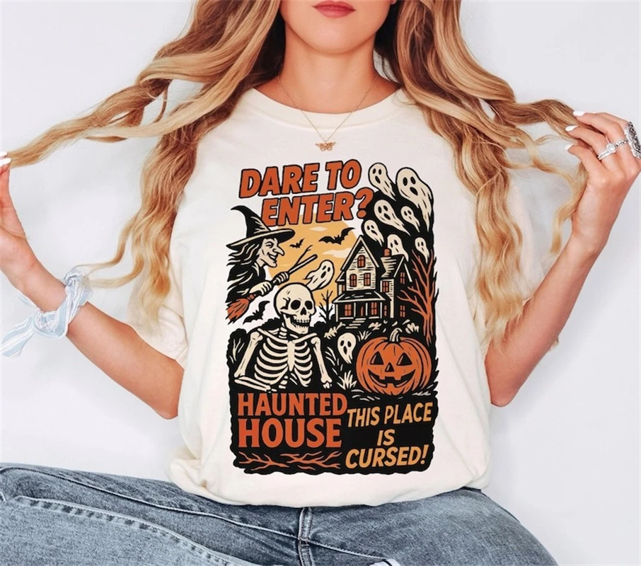 Ghost Skull Pumpkin Pattern Women's Printed Halloween Top T-Shirt Trendy Thanksgiving Casual Party Casual Summer Style T-Shirt
Ghost Skull Pumpkin Pattern Women's Printed Halloween Top T-Shirt Trendy Thanksgiving Casual Party Casual Summer Style T-Shirt