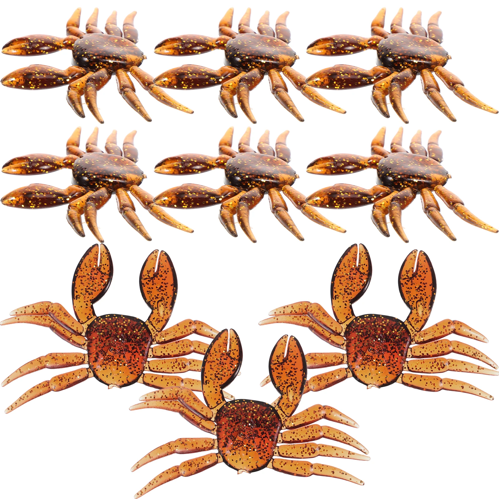 10pcs Crab Fishing Lures Realistic Soft Baits Brown 3D Simulation Artificial Tackle Freshwater Portable Wear-resistant
10pcs Crab Fishing Lures Realistic Soft Baits Brown 3D Simulation Artificial Tackle Freshwater Portable Wear-resistant