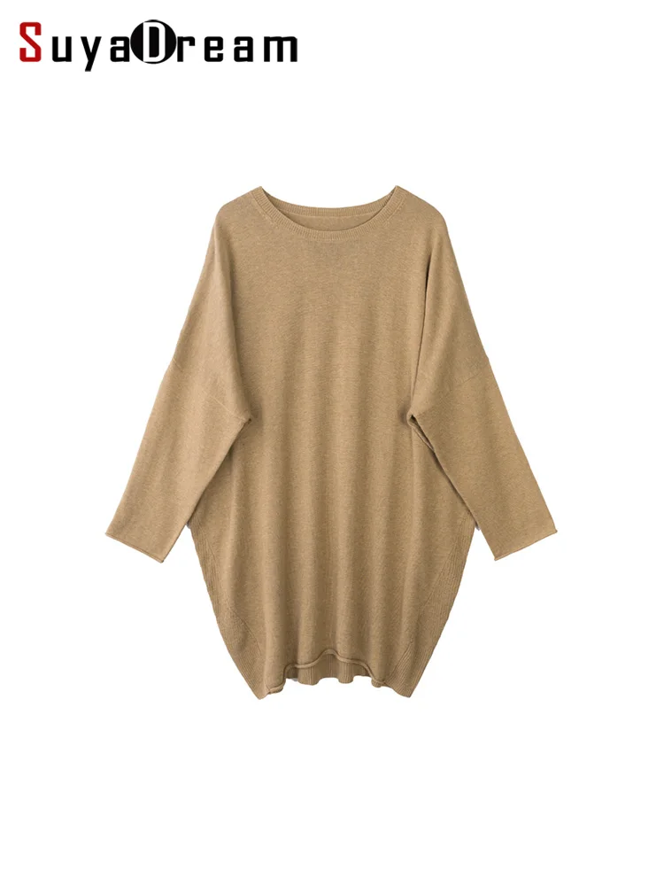 SuyaDream Women Winter Long Sweaters Silk Cashmere Bat Sleeves Loose Pullovers 2025 Fall Winter Casual Sweaters
SuyaDream Women Winter Long Sweaters Silk Cashmere Bat Sleeves Loose Pullovers 2025 Fall Winter Casual Sweaters