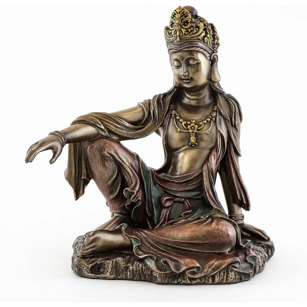 Top Collection H 7.25 W 6.5 Water & Moon Quan Yin in Royal Ease Pose Statue in Cold Cast Bronze - Goddess of Mercy Buddha Statue
Top Collection H 7.25 W 6.5 Water & Moon Quan Yin in Royal Ease Pose Statue in Cold Cast Bronze - Goddess of Mercy Buddha Statue
