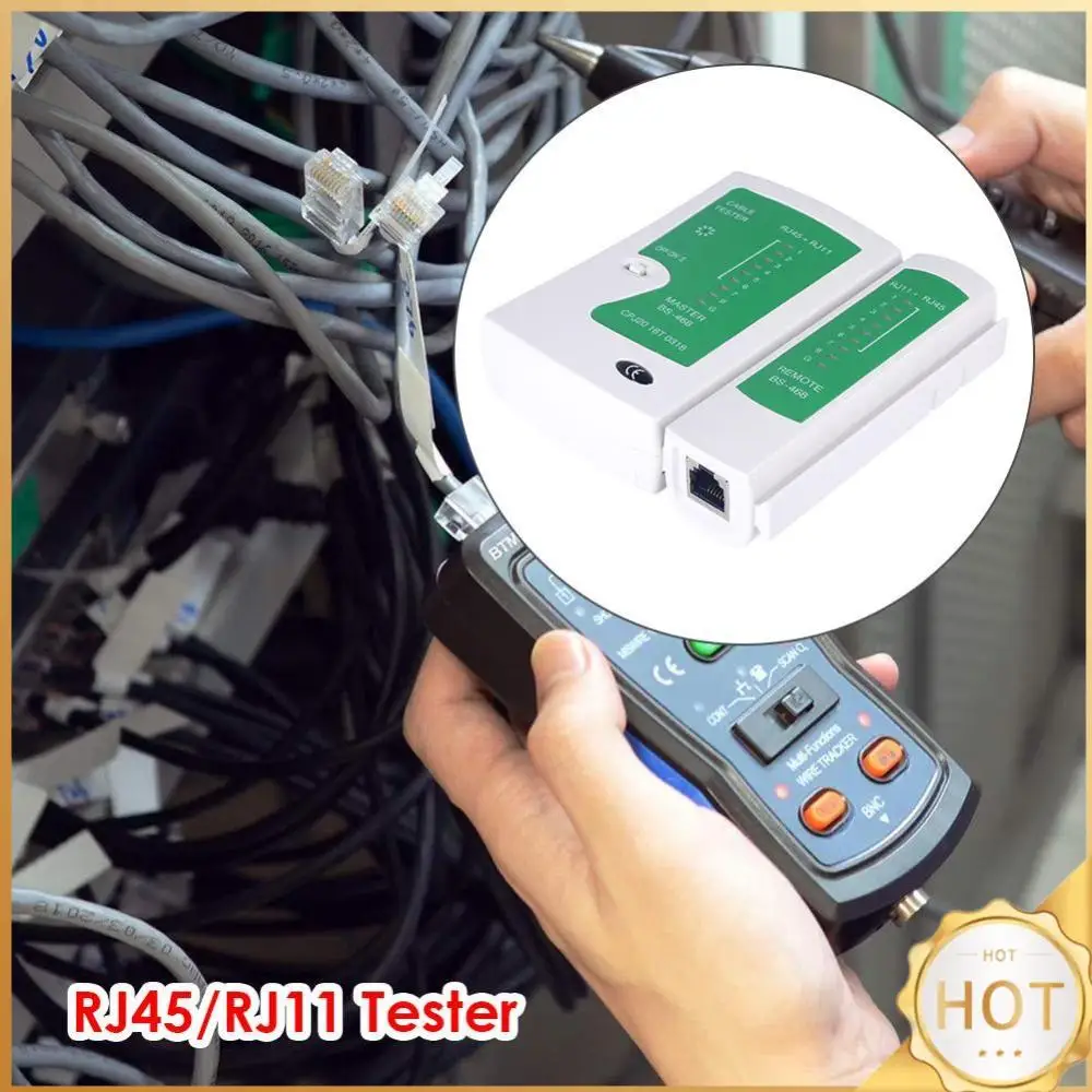 Тестер сетевого кабеля RJ45 RJ11 LAN UTP Ethernet, детектор проводов, инструмент для ремонта, портативный тестер сетевого кабеля
Тестер сетевого кабеля RJ45 RJ11 LAN UTP Ethernet, детектор проводов, инструмент для ремонта, портативный тестер сетевого кабеля