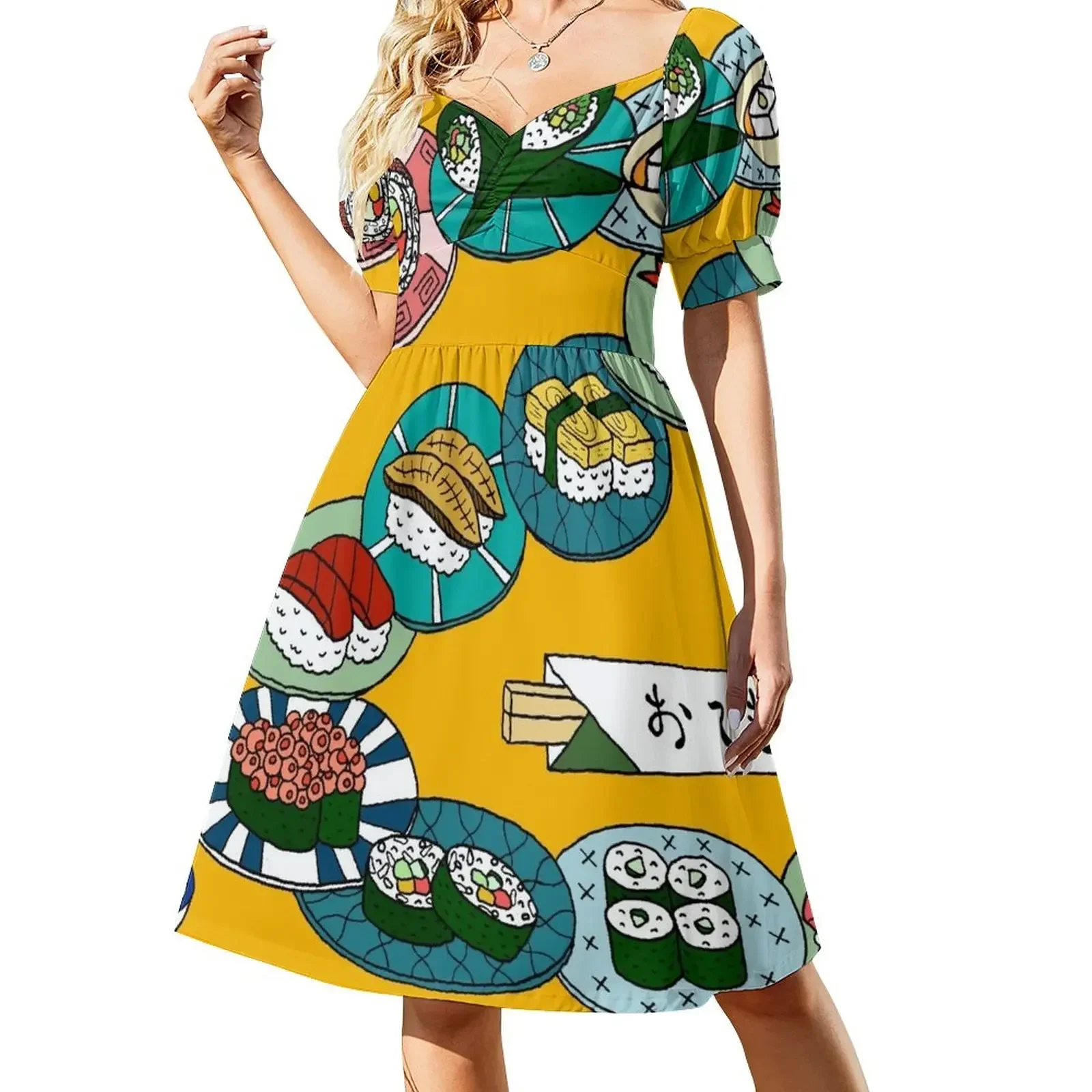 Sushi Train Short-Sleeved Dress evening dresses ladies summer dresses women 2025 Dress
Sushi Train Short-Sleeved Dress evening dresses ladies summer dresses women 2025 Dress