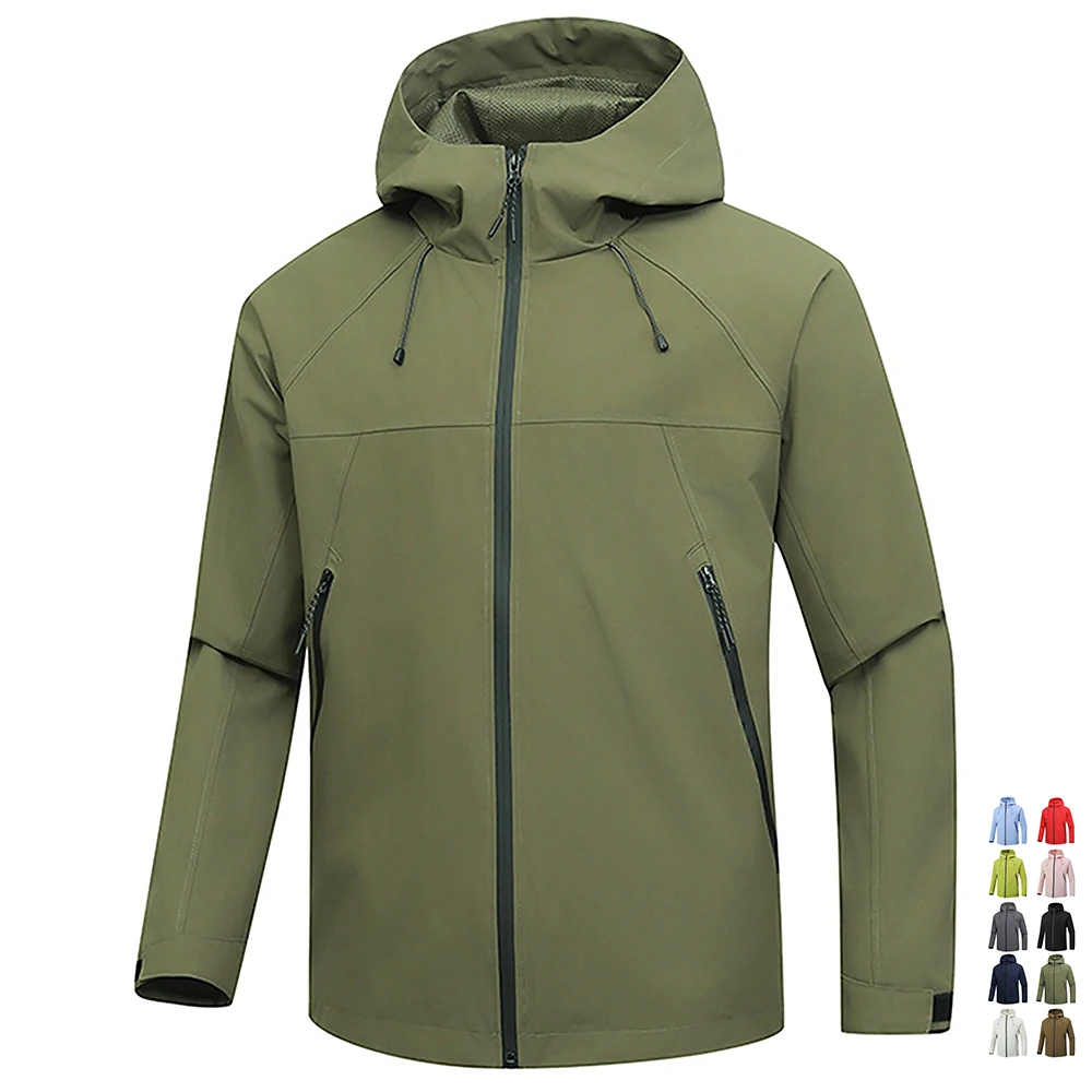 Mens Hooded Jackets Water-Resistant Softshell Jacket Outdoor Windproof Full Zip Jackets Zipper Pockets Windbreaker Tactical Tops
Mens Hooded Jackets Water-Resistant Softshell Jacket Outdoor Windproof Full Zip Jackets Zipper Pockets Windbreaker Tactical Tops
