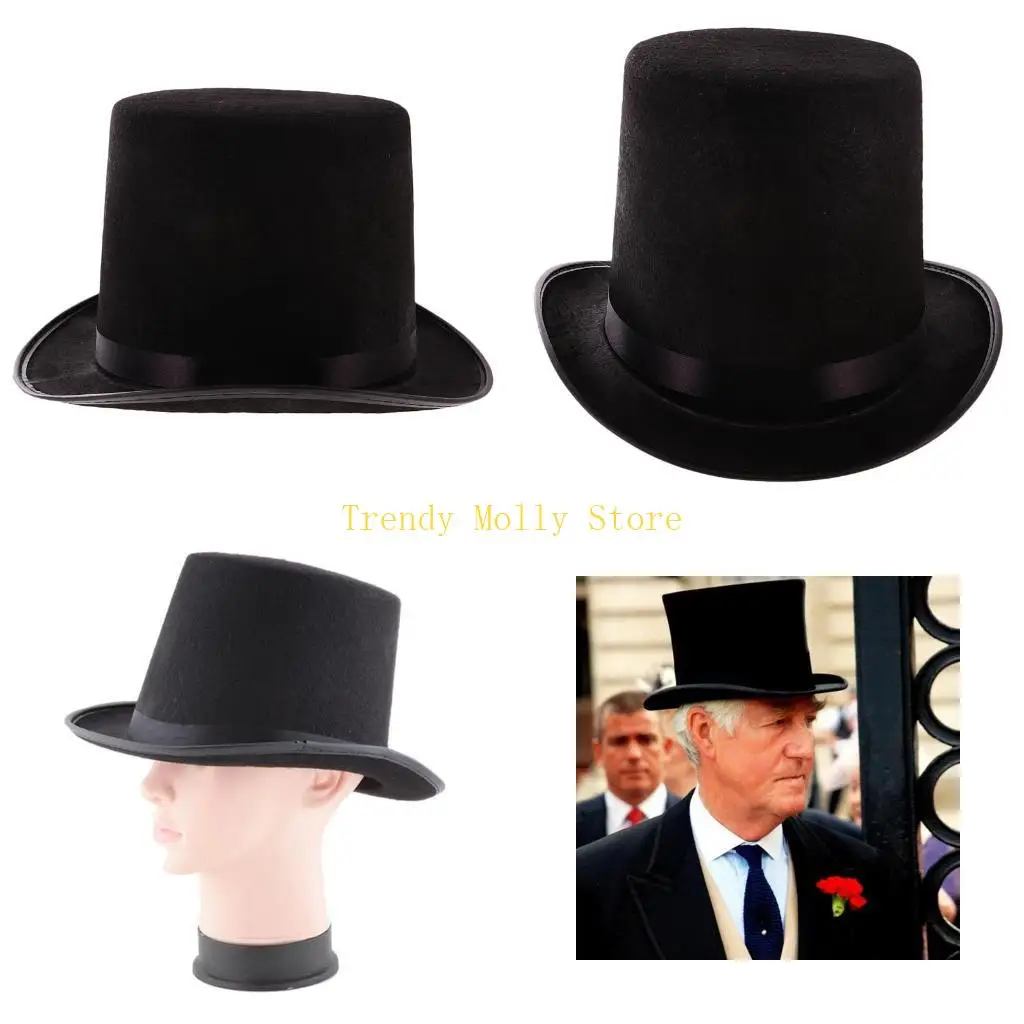 N5KB Magician Black Color Holiday Party Halloween Top Hat Fashion Unisex Top Hat
N5KB Magician Black Color Holiday Party Halloween Top Hat Fashion Unisex Top Hat