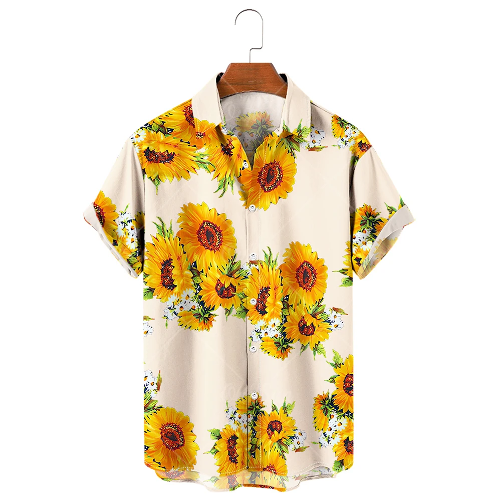 Men's Hawaiian Shirt, 3D Sunflower Print T-Shirt, Floral Single Row Button Lapel, Large 5XL, Casual Style, Beach To
Men's Hawaiian Shirt, 3D Sunflower Print T-Shirt, Floral Single Row Button Lapel, Large 5XL, Casual Style, Beach To