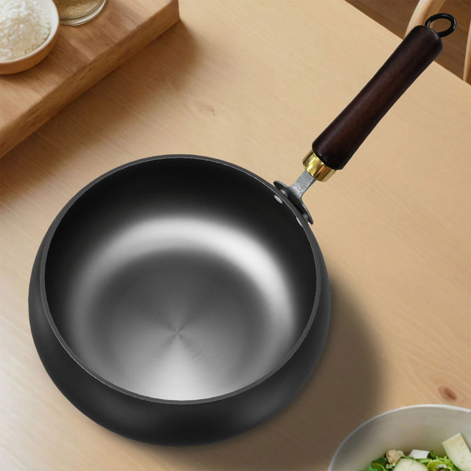 Nonstick Wok with Wooden Handle Iron Wok Flat Bottom Iron Pot for Indoor and Outdoor Cooking
Nonstick Wok with Wooden Handle Iron Wok Flat Bottom Iron Pot for Indoor and Outdoor Cooking
