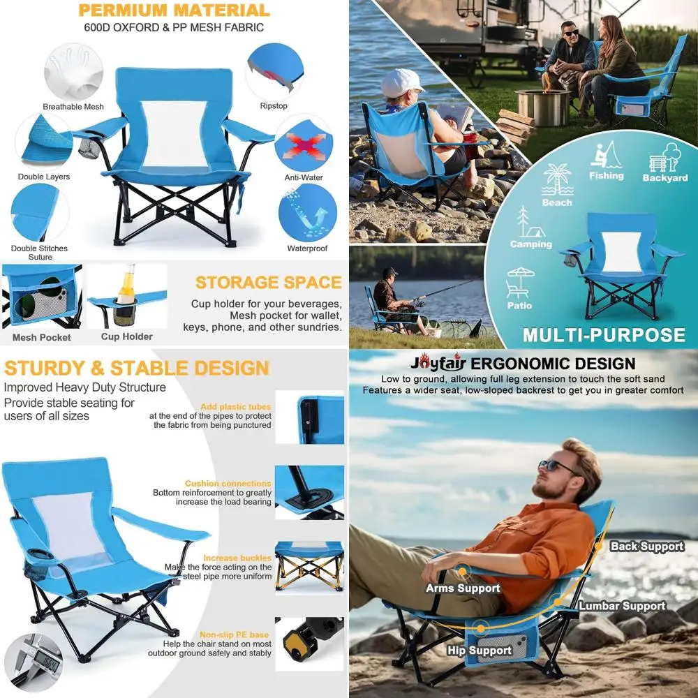 Portable Folding Beach Chairs Set of 2, Durable Outdoor Chairs with Cup Holders and Carry Bag for Camping, Fishing, and Patio Us
Portable Folding Beach Chairs Set of 2, Durable Outdoor Chairs with Cup Holders and Carry Bag for Camping, Fishing, and Patio Us