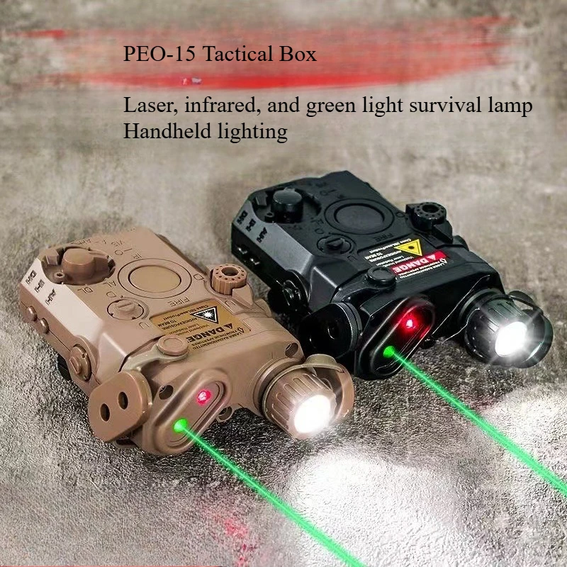 All Nylon PEQ15 Multi-functional Tactical Box with 20-22mm Rail, Green Light Flashlight and Red Laser Accessory
All Nylon PEQ15 Multi-functional Tactical Box with 20-22mm Rail, Green Light Flashlight and Red Laser Accessory