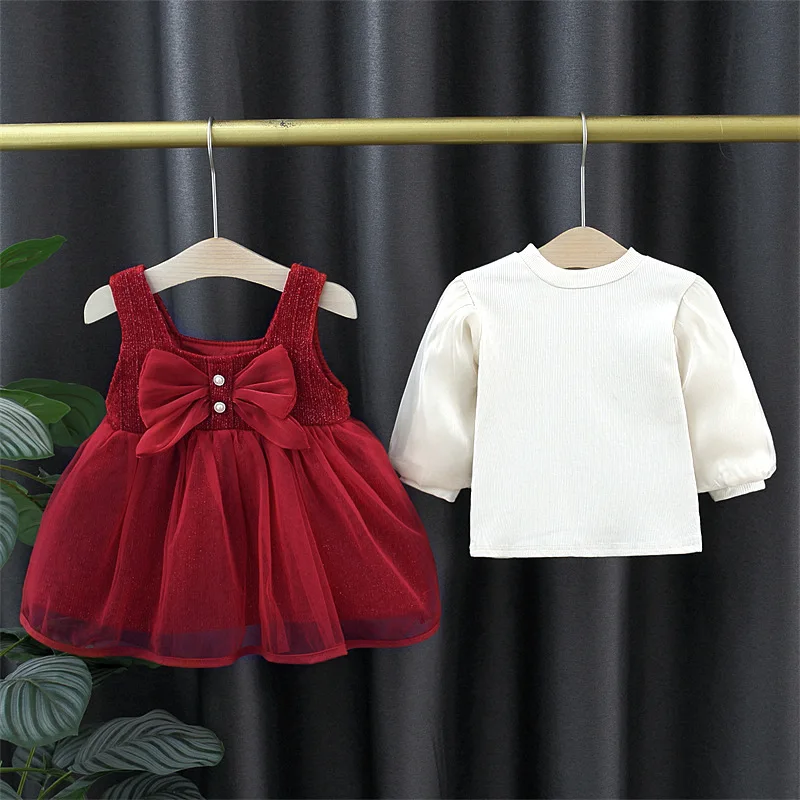 Kids Children Birthday Clothes 2025 Girls Baby Spring Autumn Clothing Set 2pcs Suits Cute Bow Mesh Dress+puff Sleeves Sweaters
Kids Children Birthday Clothes 2025 Girls Baby Spring Autumn Clothing Set 2pcs Suits Cute Bow Mesh Dress+puff Sleeves Sweaters