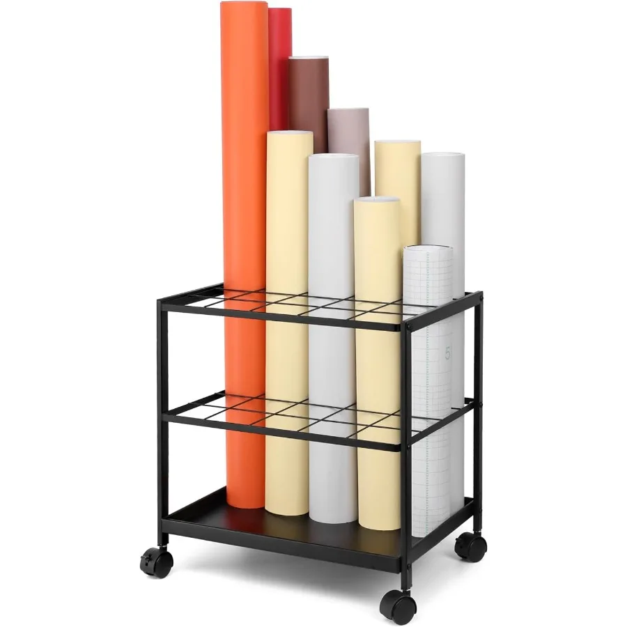 Blueprint Storage Rack Cart with 20 Slots and Double-Layer Grids for Secure Non-Slip Organization of Posters Architectural Plan
Blueprint Storage Rack Cart with 20 Slots and Double-Layer Grids for Secure Non-Slip Organization of Posters Architectural Plan