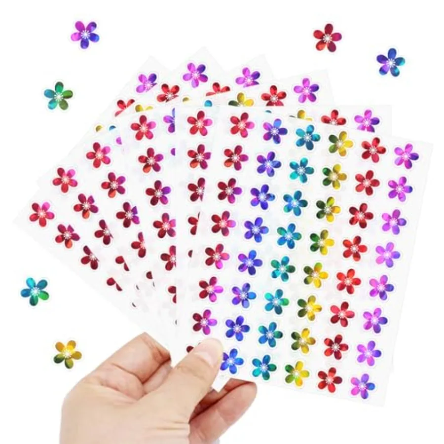 0.59inch, 1440pcs Holographic Stickers, Rainbow Small Flower Reward, Decorative Floral Decals, School Classroom Supplies, Teach
0.59inch, 1440pcs Holographic Stickers, Rainbow Small Flower Reward, Decorative Floral Decals, School Classroom Supplies, Teach