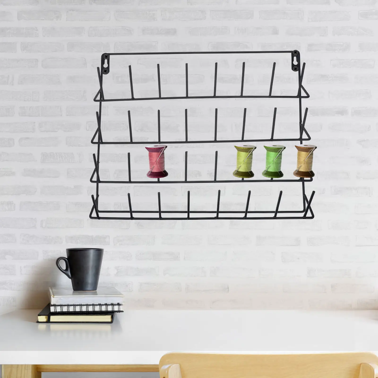 32 Spools Iron Thread Rack Heavy Duty Wall Mounted Thread Holder Reduce Tangling Ideal for Embroidery Sewing Quilting Crochet
32 Spools Iron Thread Rack Heavy Duty Wall Mounted Thread Holder Reduce Tangling Ideal for Embroidery Sewing Quilting Crochet
