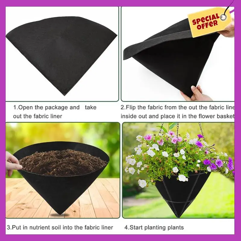 HFIL-Baskets Outdoor Plants - Avoid Bird Nesting Fabric Hanging Plant Liners Non-Woven Planter Liners Black Felt Liners
HFIL-Baskets Outdoor Plants - Avoid Bird Nesting Fabric Hanging Plant Liners Non-Woven Planter Liners Black Felt Liners