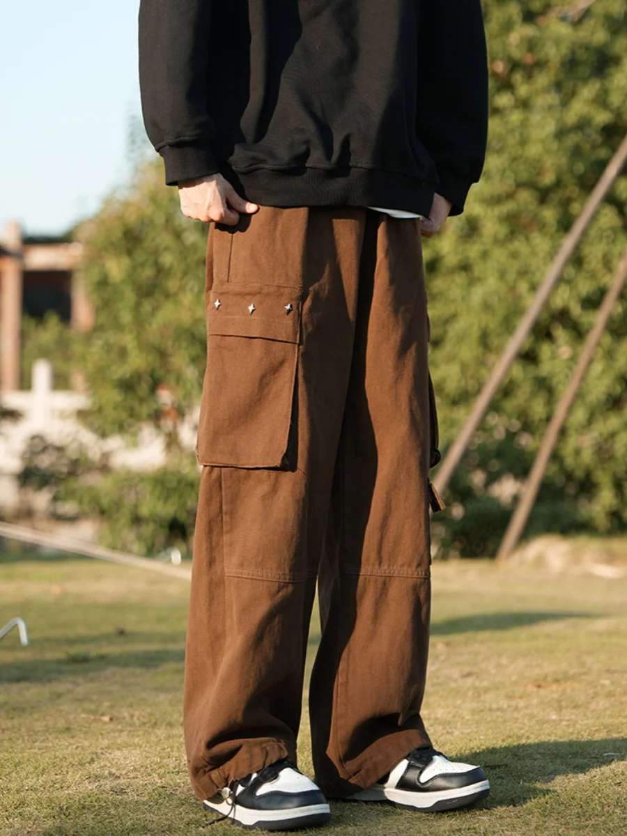 Ретро Большие рабочие брюки Повседневные свободные уличные широкие длинные брюки Прямые повседневные брюки Весна Осень Модный бренд
Ретро Большие рабочие брюки Повседневные свободные уличные широкие длинные брюки Прямые повседневные брюки Весна Осень Модный бренд