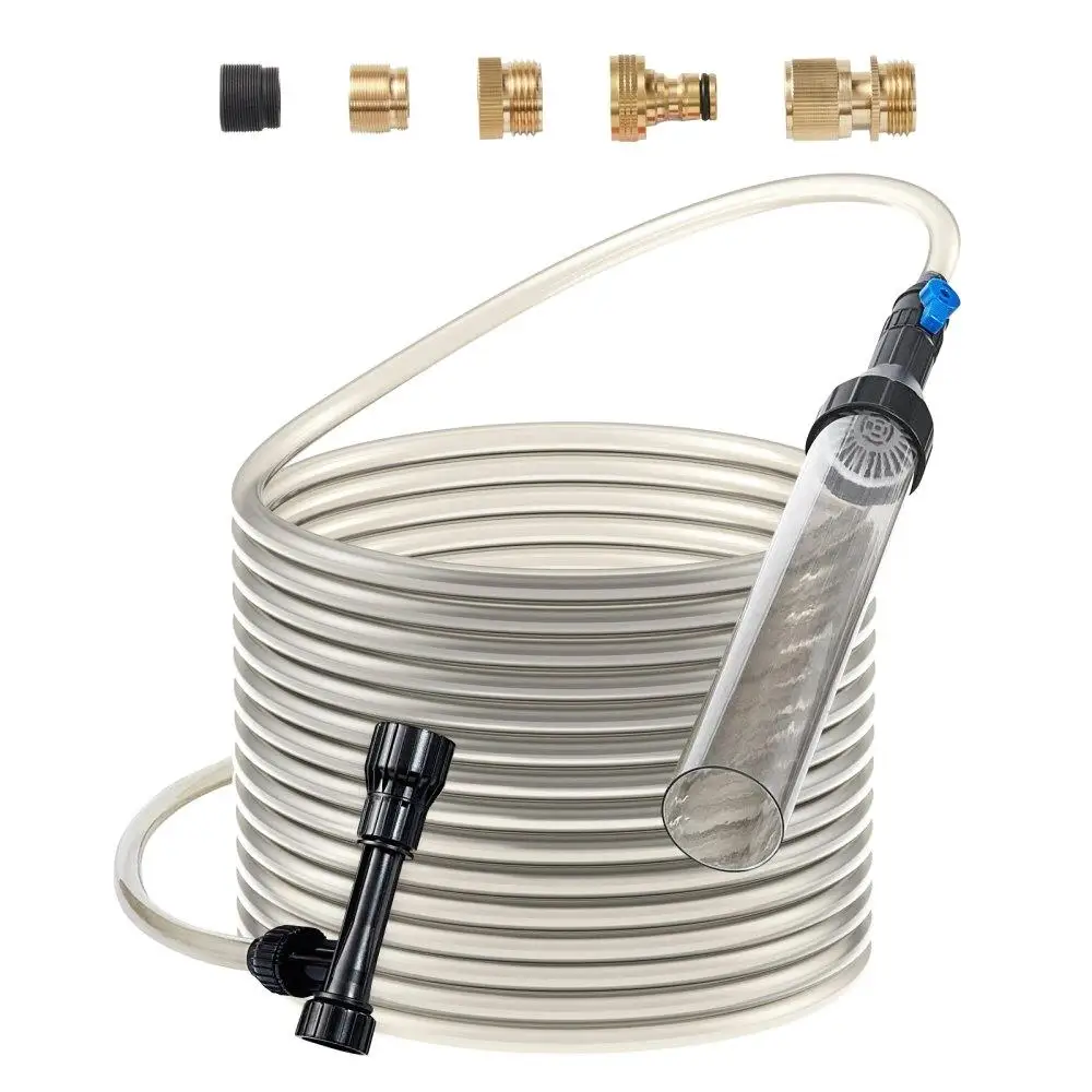 Aquarium Gravel Cleaner 30ft PVC Hose for fish Tank Siphon Vacuum Cleaner with 3 Brass Adapters for Gravel Sand Cleaning
Aquarium Gravel Cleaner 30ft PVC Hose for fish Tank Siphon Vacuum Cleaner with 3 Brass Adapters for Gravel Sand Cleaning