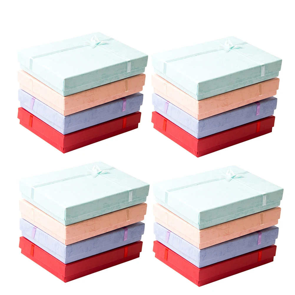 12pcs Jewelry Box Necklace Holder Earring Container Sky Blue Premium White Sponge Lined Satin Ribbon Bow for Gifts
12pcs Jewelry Box Necklace Holder Earring Container Sky Blue Premium White Sponge Lined Satin Ribbon Bow for Gifts