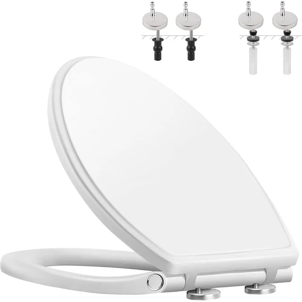 Elegant Oval Toilet Seat with Soft Close Lid, Easy Install, Secure Hinge, White
Elegant Oval Toilet Seat with Soft Close Lid, Easy Install, Secure Hinge, White
