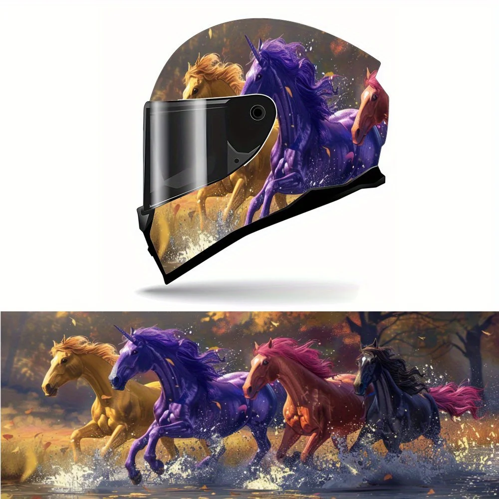 Colorful Horses Running in The River Print Full Helmet Wrap Sticker Motorcycle Helmet Racing Graphic Decal Vinyl Wrap Helmet Dec
Colorful Horses Running in The River Print Full Helmet Wrap Sticker Motorcycle Helmet Racing Graphic Decal Vinyl Wrap Helmet Dec