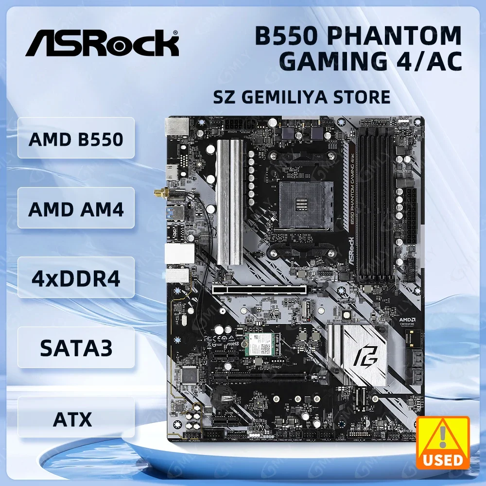 Материнская плата ASROCK B550 B550 PHANTOM GAMING 4/AC, разъем AM4 DDR4, 128 ГБ, поддержка Ryzen 5 5600X 3200G 5700 3600 ATX
Материнская плата ASROCK B550 B550 PHANTOM GAMING 4/AC, разъем AM4 DDR4, 128 ГБ, поддержка Ryzen 5 5600X 3200G 5700 3600 ATX