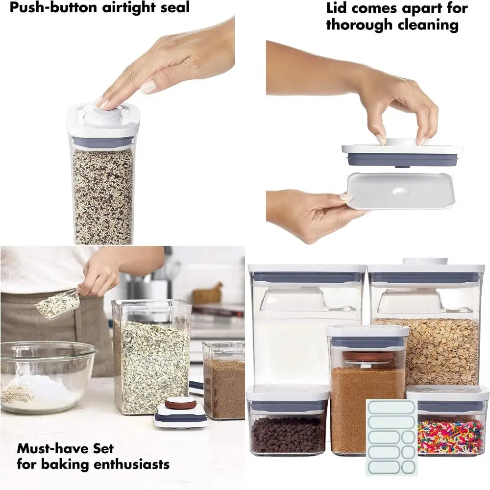 8-Piece POP Containers Baking Set with 5 Labels by Good Grips
8-Piece POP Containers Baking Set with 5 Labels by Good Grips