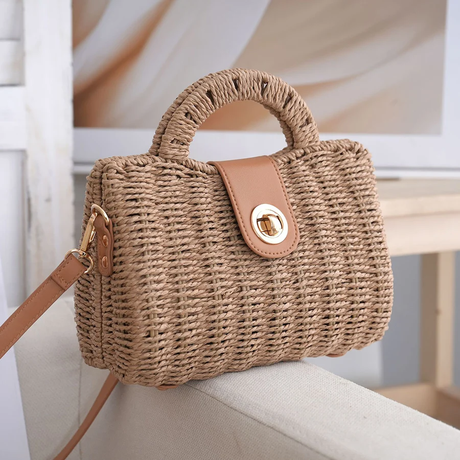 Summer Handwoven Straw Rattan Beach Handbag Large Women Hollow Out Crossbody Shoulder Bag Travel Small Square Bags Сумка Женская
Summer Handwoven Straw Rattan Beach Handbag Large Women Hollow Out Crossbody Shoulder Bag Travel Small Square Bags Сумка Женская