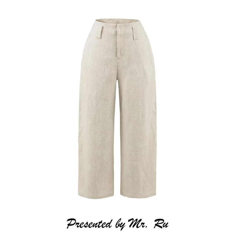 High Waist Wide Leg Pants Women's Loose Slimming Hip Covering Casual Trousers Spring Season Minimalist Style Cotton Linen
High Waist Wide Leg Pants Women's Loose Slimming Hip Covering Casual Trousers Spring Season Minimalist Style Cotton Linen