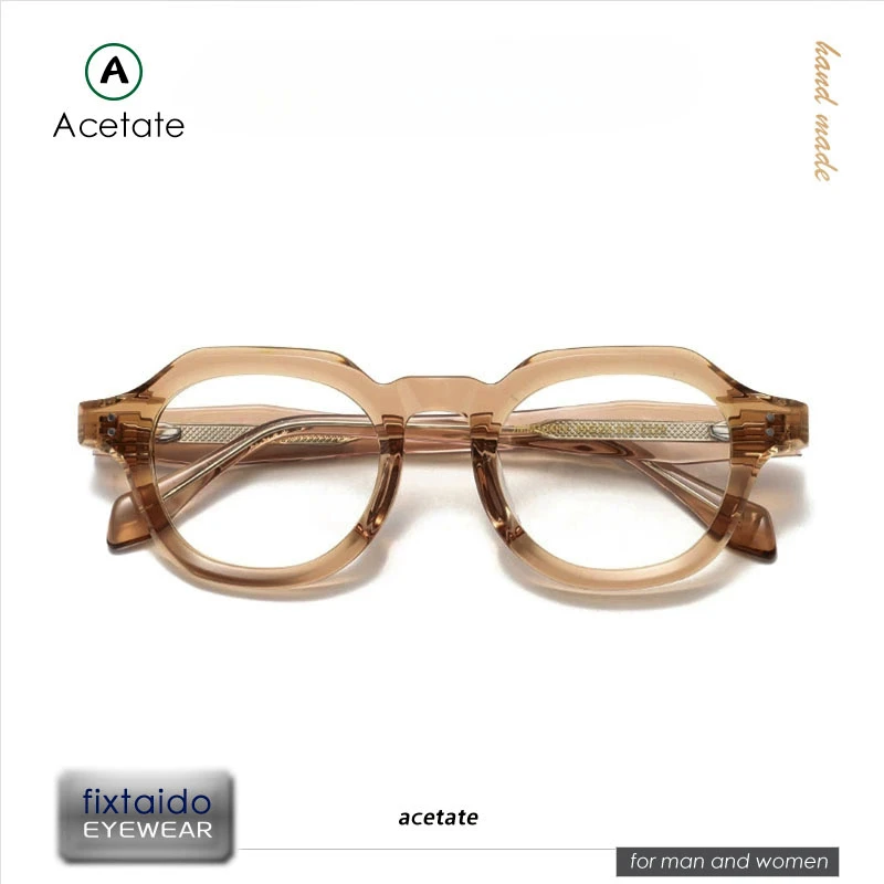 Stylish crown-shaped eyeglass frames, hand made of acetate with 3D cutting, suitable for both men and women.JMM104RX
Stylish crown-shaped eyeglass frames, hand made of acetate with 3D cutting, suitable for both men and women.JMM104RX