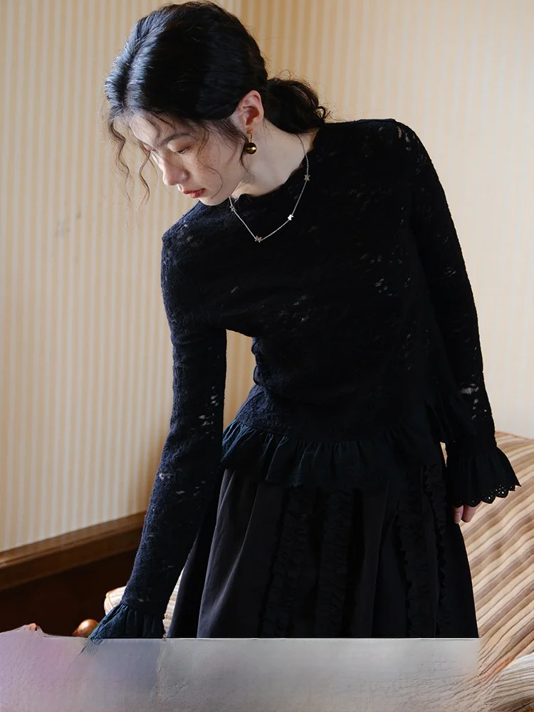 Women's Knitted Hollow out Long Sve Sweater Bla Wool Blend Comfortable Fit Spring Faion Casual Wear
Women's Knitted Hollow out Long Sve Sweater Bla Wool Blend Comfortable Fit Spring Faion Casual Wear