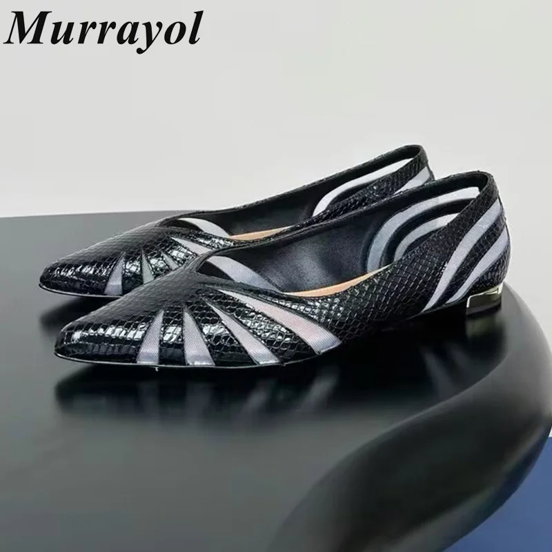 Pointed Toe Genuine Leather Flat Shoes Women Mixed Colors Shallow Mouth Thin Heel Single Shoes Summer Dress Shoes Pumps Slippers
Pointed Toe Genuine Leather Flat Shoes Women Mixed Colors Shallow Mouth Thin Heel Single Shoes Summer Dress Shoes Pumps Slippers