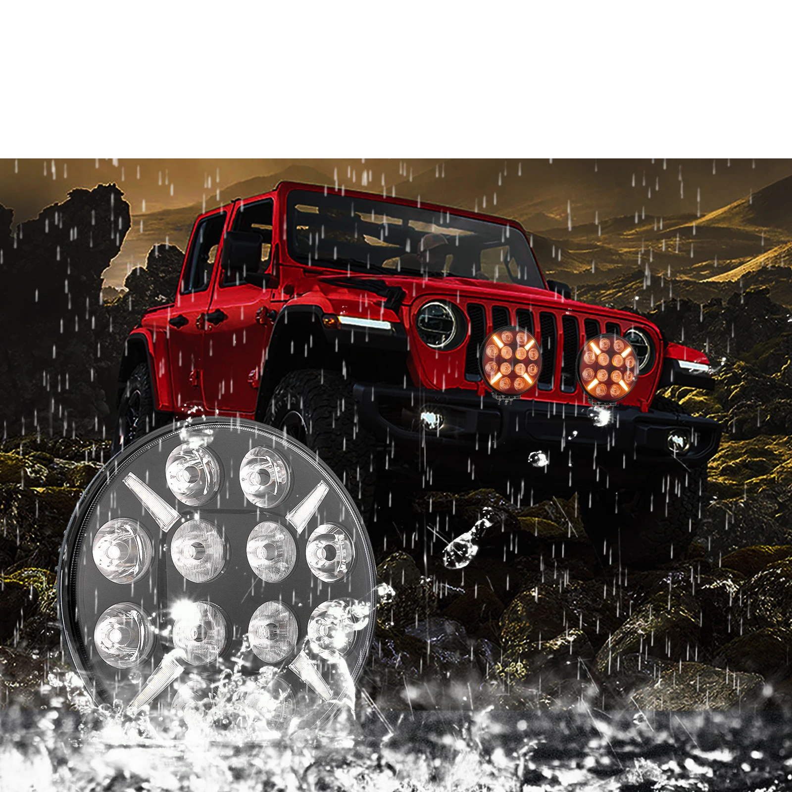 9" Inch Round Off Road LED Driving Truck Working Spotlight Front Bumper Headlight Flash Turn Signal Light For Pickup boat
9" Inch Round Off Road LED Driving Truck Working Spotlight Front Bumper Headlight Flash Turn Signal Light For Pickup boat
