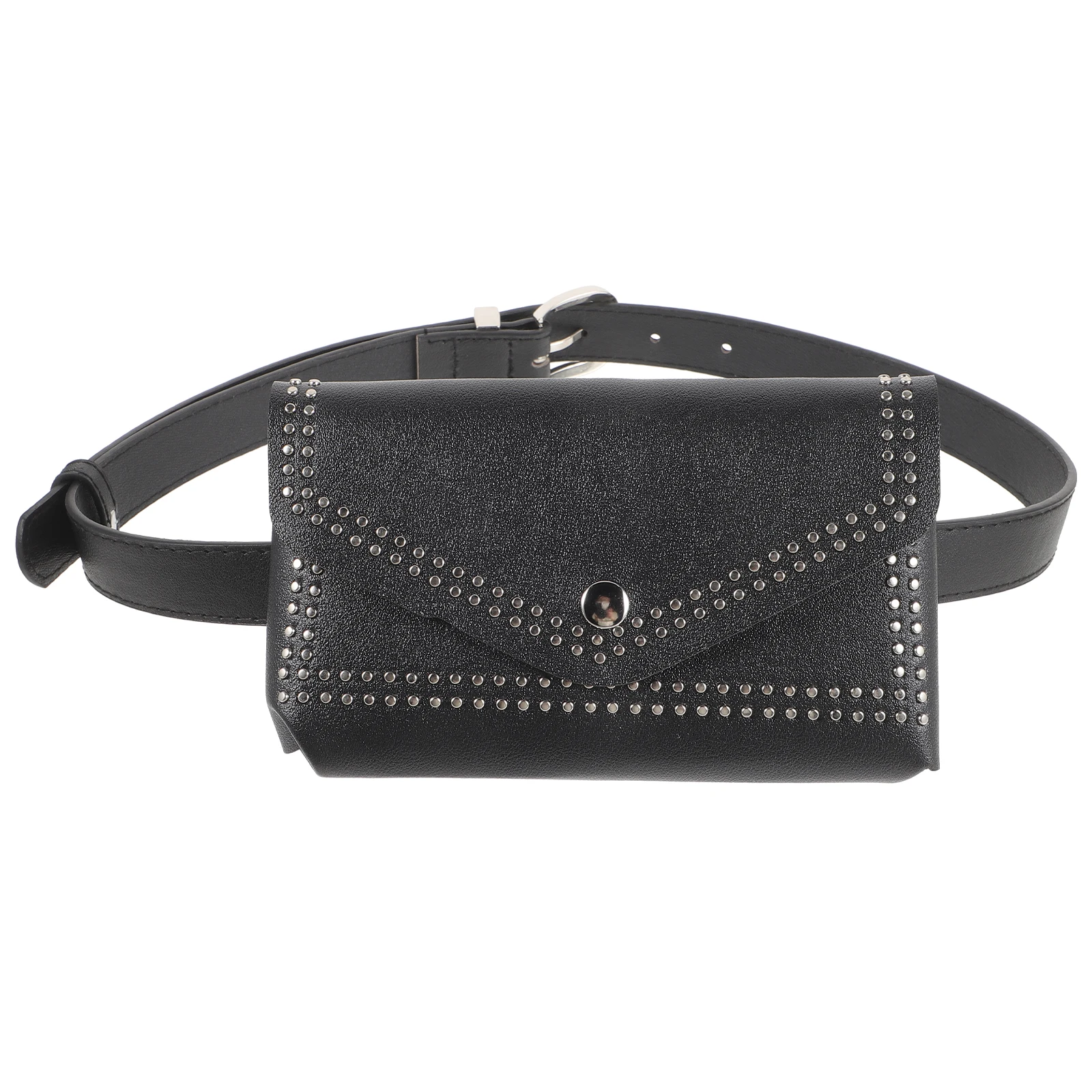 Punk Style Waist Bag Belt Black Women Lightweight Rivet Decorated Fanny Pack Cross Body Bag Travel Daily Wear
Punk Style Waist Bag Belt Black Women Lightweight Rivet Decorated Fanny Pack Cross Body Bag Travel Daily Wear