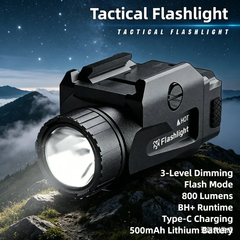 High Bright 800Lumen Tactical Torch Adjustable Mode USB Rechargeable Quick Release Fit Standard Rail Hunting Parts
High Bright 800Lumen Tactical Torch Adjustable Mode USB Rechargeable Quick Release Fit Standard Rail Hunting Parts