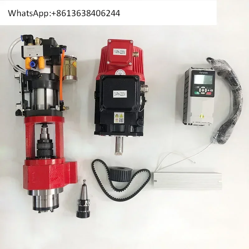 BT30 6000rpm OD 90mm belt drive spindle full set with spindle bracket motor and driver pulley belt resistor ATC spindle kit
BT30 6000rpm OD 90mm belt drive spindle full set with spindle bracket motor and driver pulley belt resistor ATC spindle kit