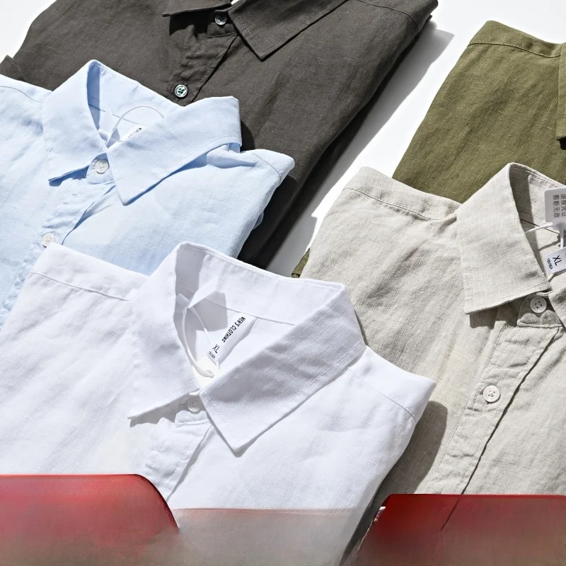 Natural Linen Long Sleeve Casual Shirt Men's Breathable Spring Summer Business Casual Loose Fit Standard Edition Pure Color
Natural Linen Long Sleeve Casual Shirt Men's Breathable Spring Summer Business Casual Loose Fit Standard Edition Pure Color