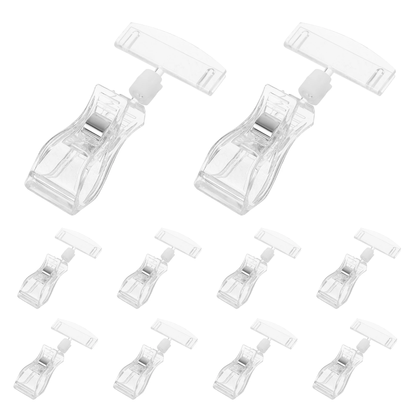 20pcs Transparent Label Clips: Rotatable Price Tag Holder For Retail Display Double Clip Design Material Shelf Card
20pcs Transparent Label Clips: Rotatable Price Tag Holder For Retail Display Double Clip Design Material Shelf Card
