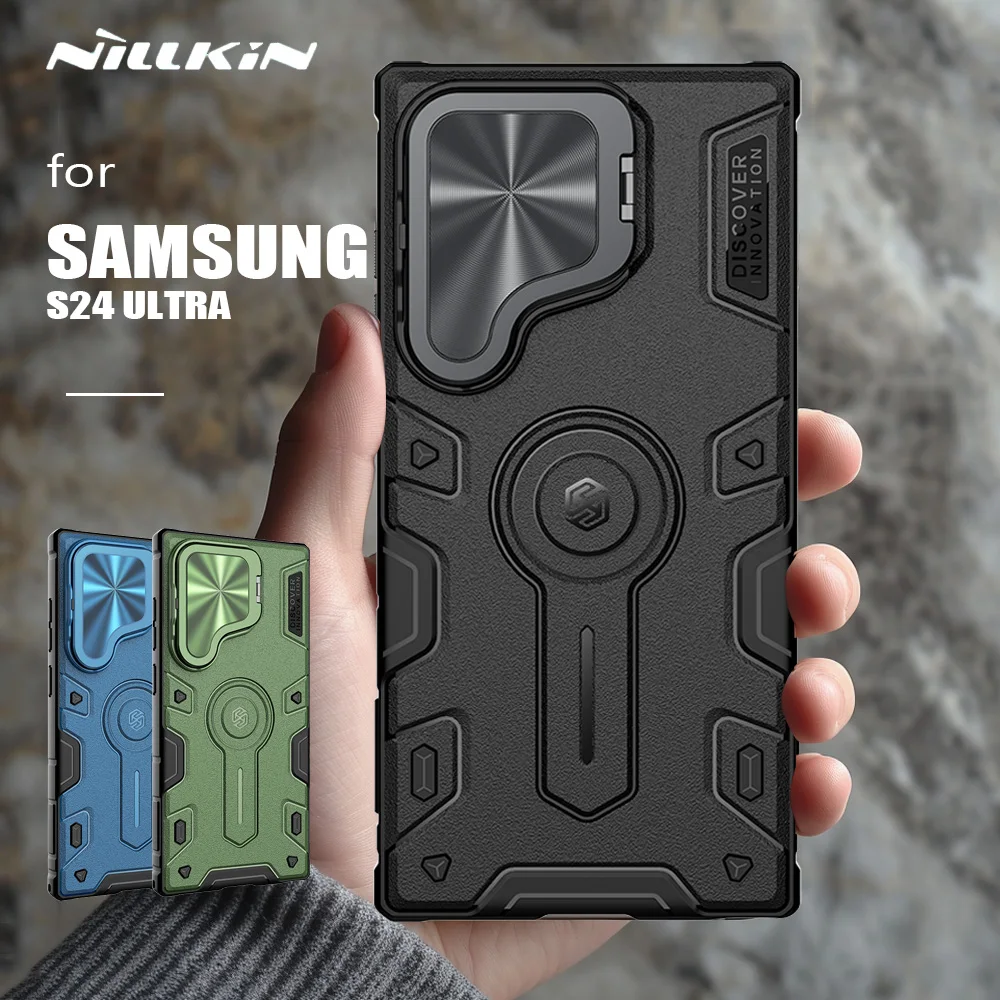 Чехол для Samsung Galaxy S24 Ultra 5G Nillkin Camshield Armor Prop, тонкий чехол-подставка для камеры для Samsung S24 Ultra, чехол для объектива
Чехол для Samsung Galaxy S24 Ultra 5G Nillkin Camshield Armor Prop, тонкий чехол-подставка для камеры для Samsung S24 Ultra, чехол для объектива