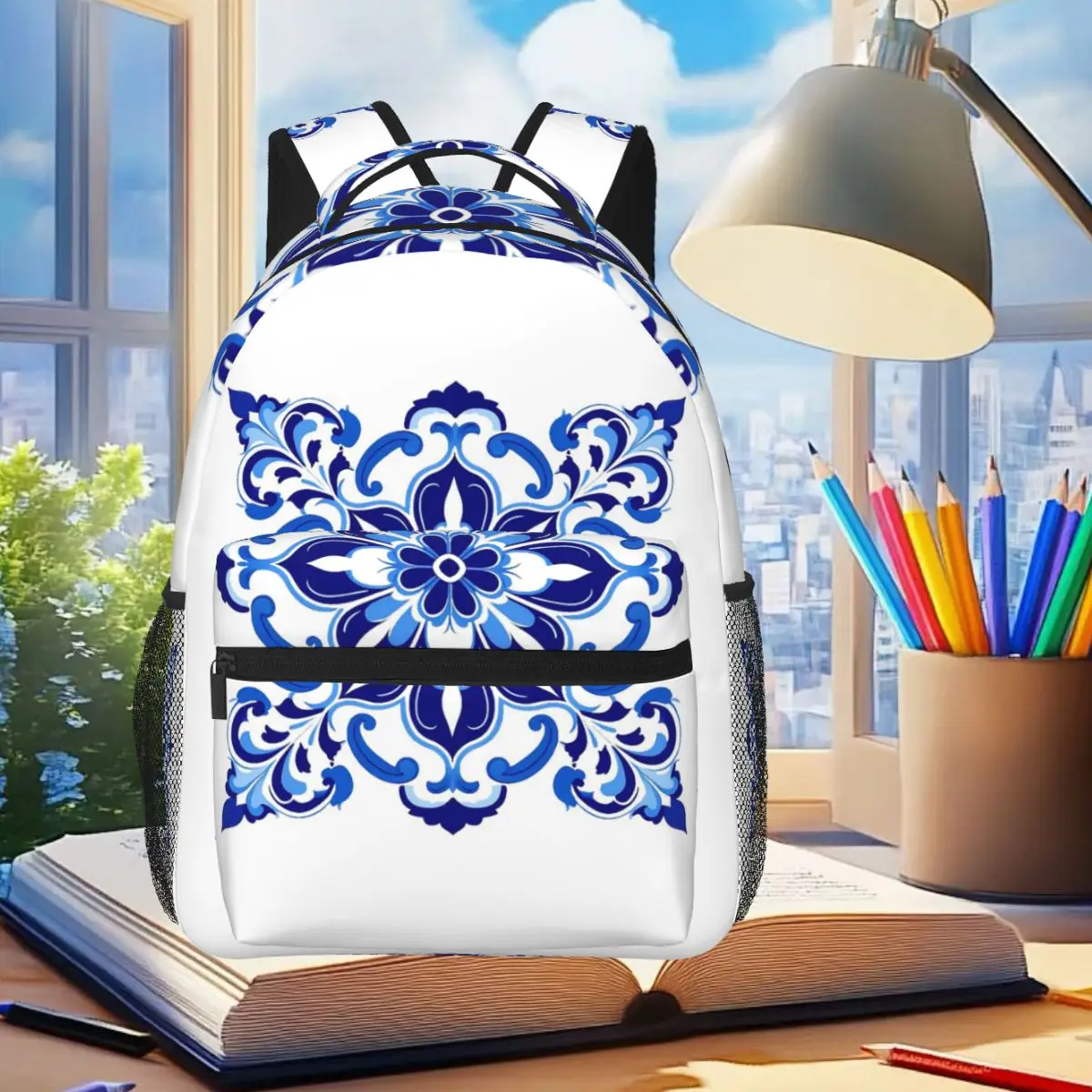 Flower Blue Mandala Backpack Student Boys Girls BookBag Kids School Bag Laptop Shoulder Bags for Men Women
Flower Blue Mandala Backpack Student Boys Girls BookBag Kids School Bag Laptop Shoulder Bags for Men Women