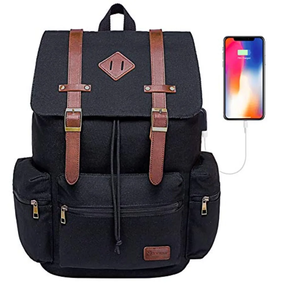 Eco-Friendly Mens Canvas Vintage Backpack for Men, Women, Travel Laptop Backpack Fits 17/15.6 Inch Computer and Tablet, Large B
Eco-Friendly Mens Canvas Vintage Backpack for Men, Women, Travel Laptop Backpack Fits 17/15.6 Inch Computer and Tablet, Large B