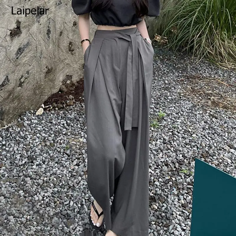 Women Wide Leg Pants Chic Elegant Casual Trousers Korean Fashion Female Streetwear High Waist Pants Loose
Women Wide Leg Pants Chic Elegant Casual Trousers Korean Fashion Female Streetwear High Waist Pants Loose
