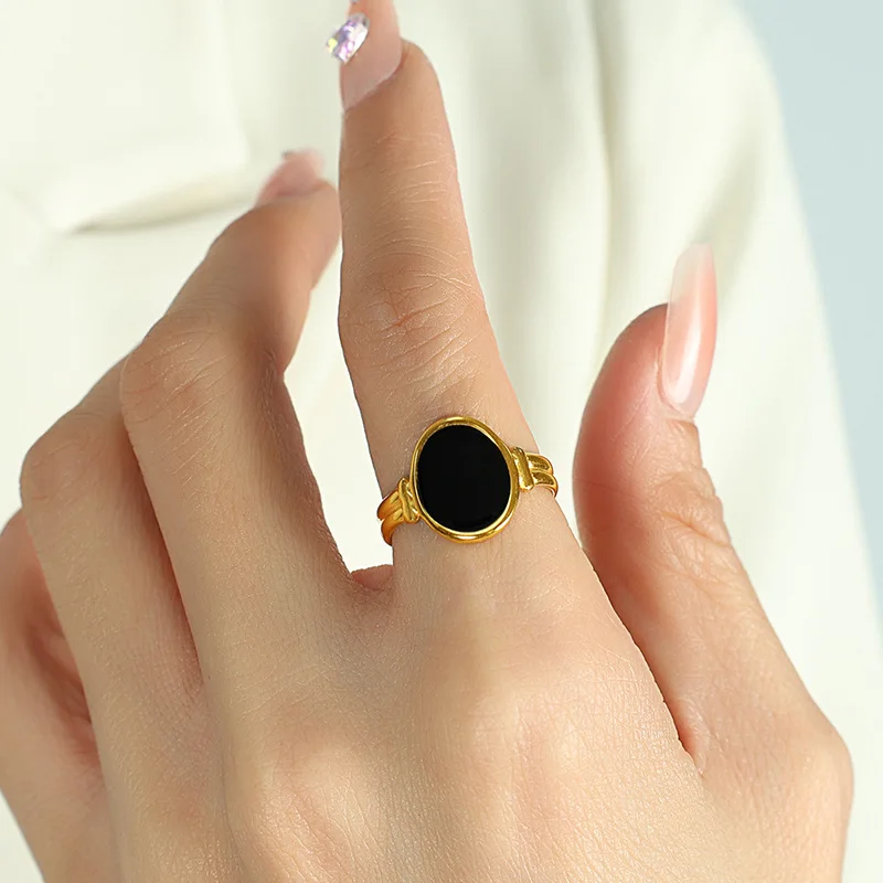 Fashion Vintage Stainless Steel Black Drip Oval Ring for Women Girl Geometric Creative Open Rings Elegant Charm Party Jewelry
Fashion Vintage Stainless Steel Black Drip Oval Ring for Women Girl Geometric Creative Open Rings Elegant Charm Party Jewelry
