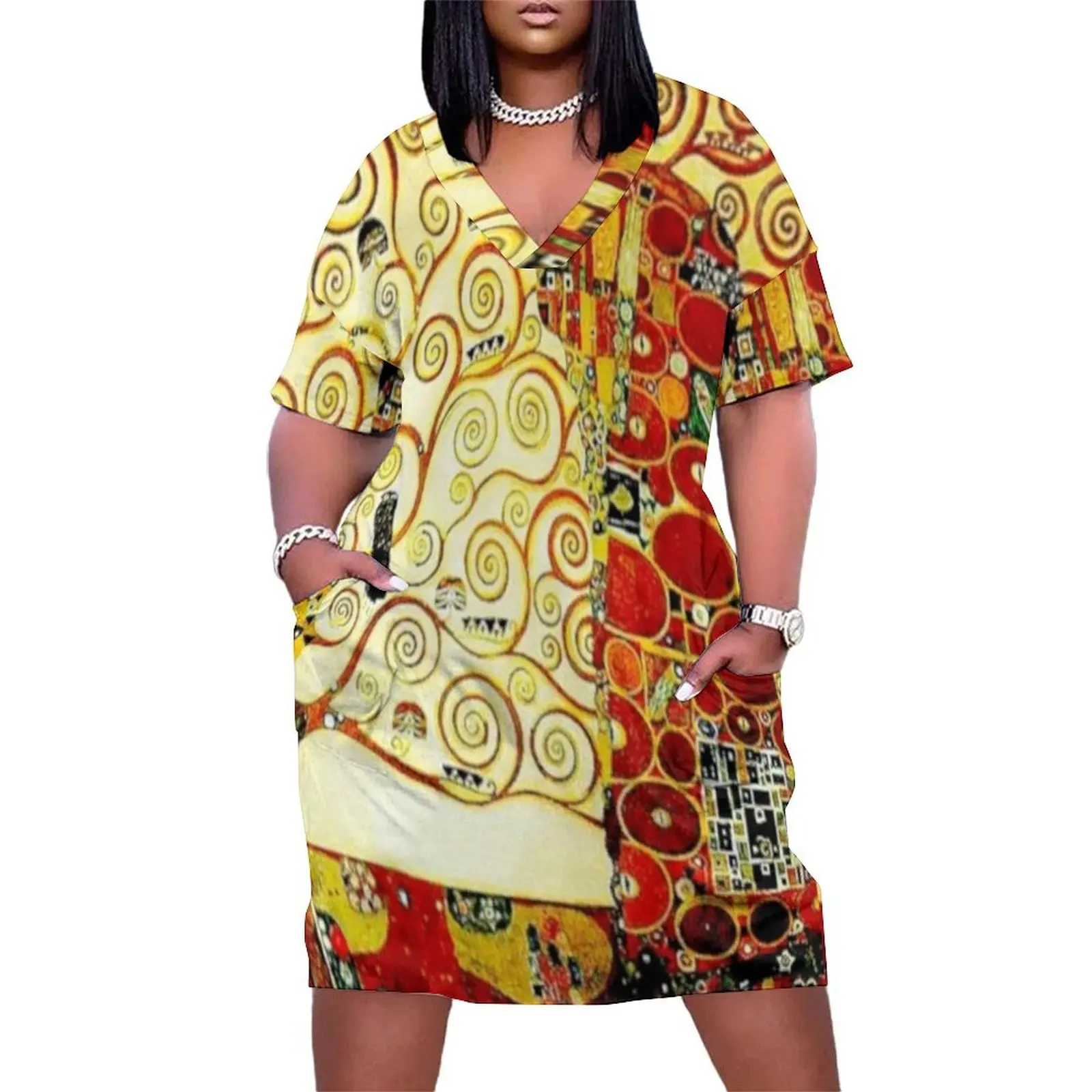 The Tree of Life by Gustav Klimt | Art Nouveau Symbolism Loose Pocket Dress dress party night Women long dress
The Tree of Life by Gustav Klimt | Art Nouveau Symbolism Loose Pocket Dress dress party night Women long dress