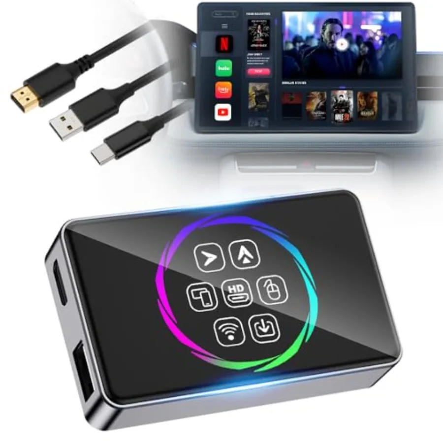 Wireless CarPlay Adapter for Vehicles ABS Plastic Black Stable HD Navigation Split-Screen Mirroring with 4GB RAM+32GB ROM
Wireless CarPlay Adapter for Vehicles ABS Plastic Black Stable HD Navigation Split-Screen Mirroring with 4GB RAM+32GB ROM