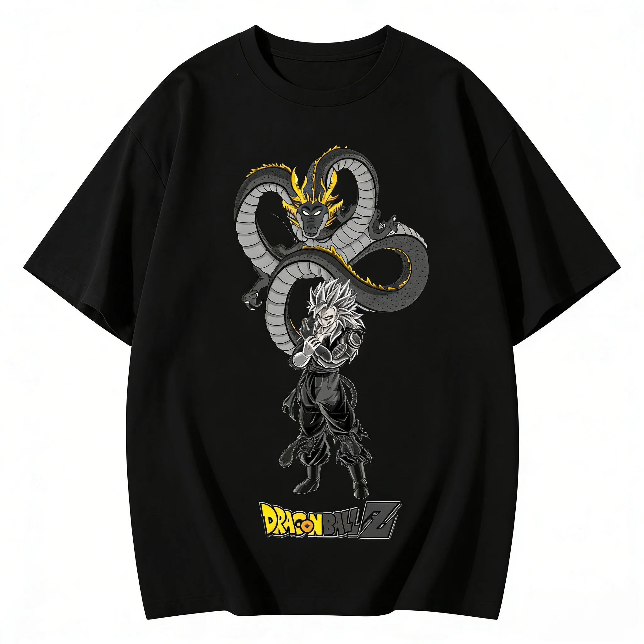 Dragon Ball Z Goku SSJ & Black Shenron Graphic Tee, High Quality Cotton, Trendy Streetwear, Adult & Kid Sizes Available
Dragon Ball Z Goku SSJ & Black Shenron Graphic Tee, High Quality Cotton, Trendy Streetwear, Adult & Kid Sizes Available
