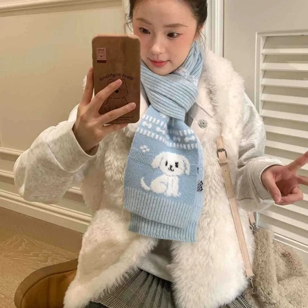 Милый крутой вязаный шарф с мультяшным котом, жаккардовый шейный платок с защитой от холода для щенков, велосипедный шейный платок, повседневный зимний шерстяной шарф в японском стиле
Милый крутой вязаный шарф с мультяшным котом, жаккардовый шейный платок с защитой от холода для щенков, велосипедный шейный платок, повседневный зимний шерстяной шарф в японском стиле